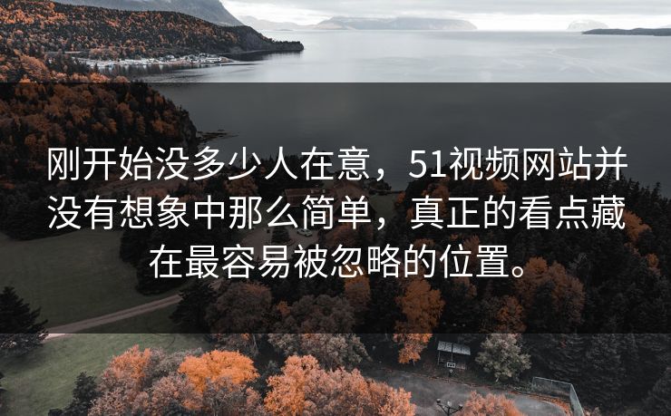 刚开始没多少人在意,51视频网站并没有想象中那么简单,真正的看点藏在最容易被忽略的位置。